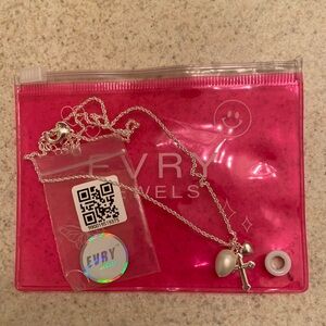 Evry Jewels Necklace Silver Pearl